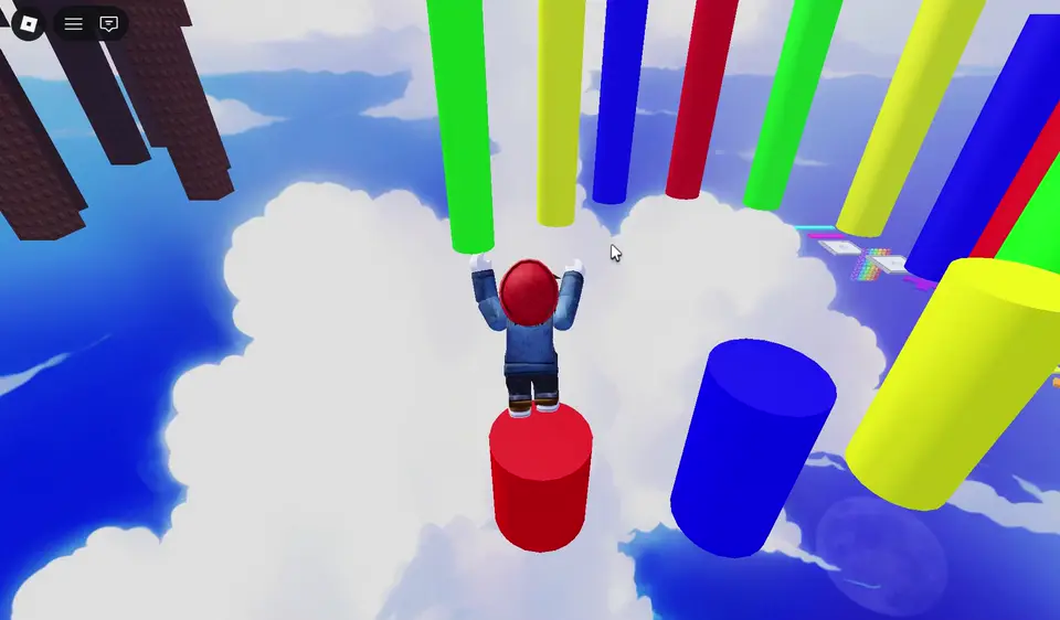 Игровой процесс проекта ученика «Обби-испытание» в Roblox Studio